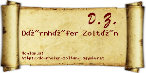 Dörnhöfer Zoltán névjegykártya