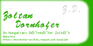 zoltan dornhofer business card